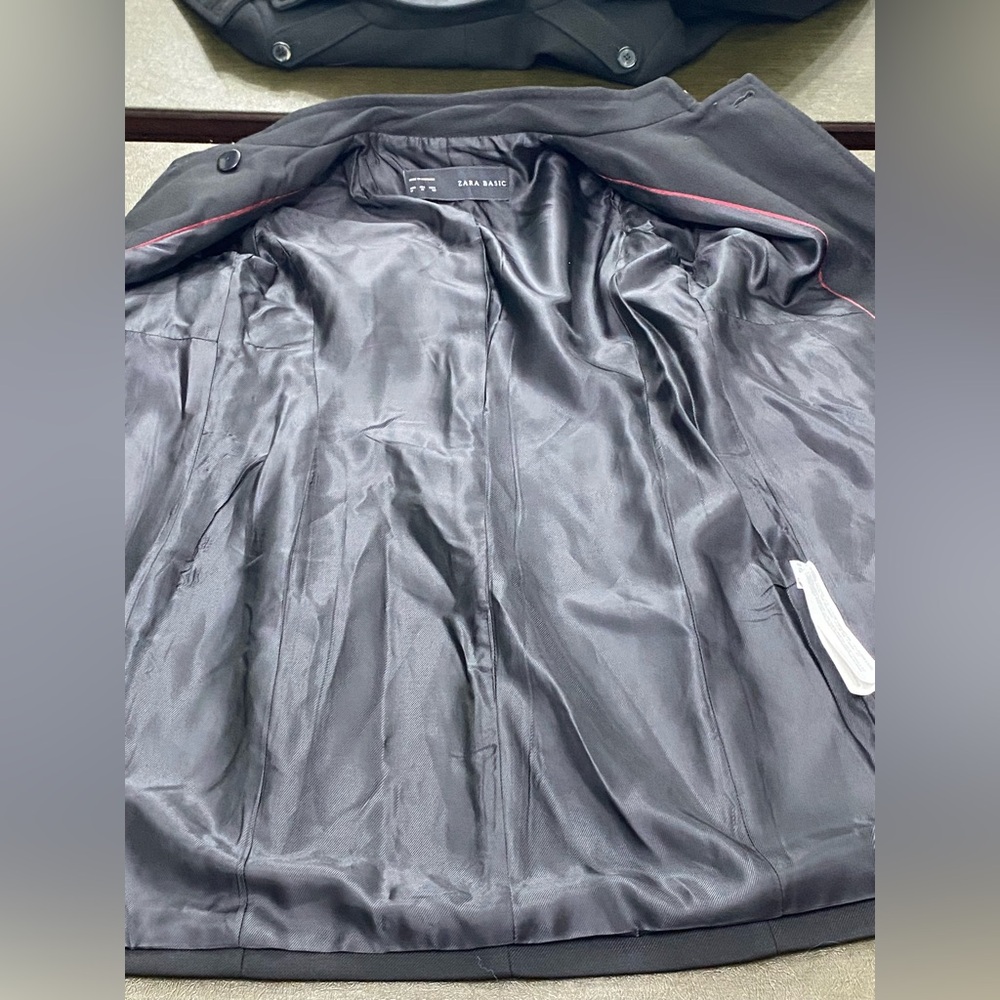 Zara Like New! Basic Black Blazer/Jacket Button U… - image 6